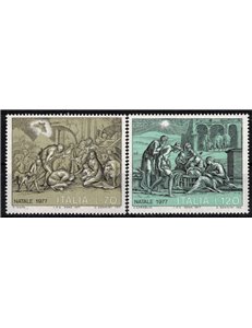 ITALIA 1977 Natale 2v MNH**
