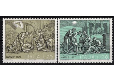 ITALIA 1977 Natale 2v MNH**