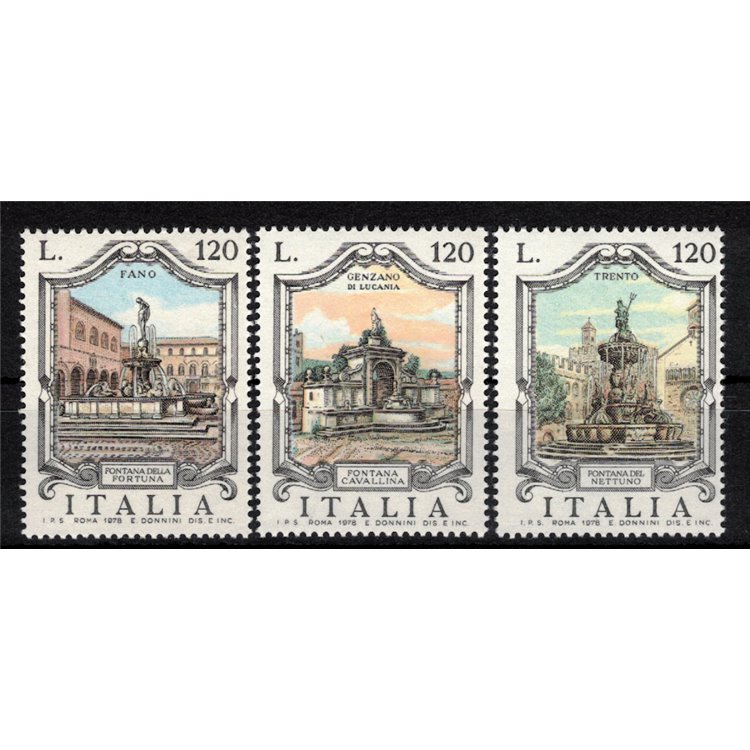 ITALY 1978 Fountains 3v MNH**