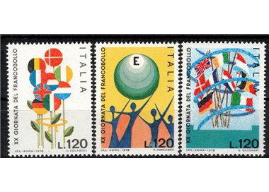 ITALIA 1978 Giornata del francobollo 3v MNH**