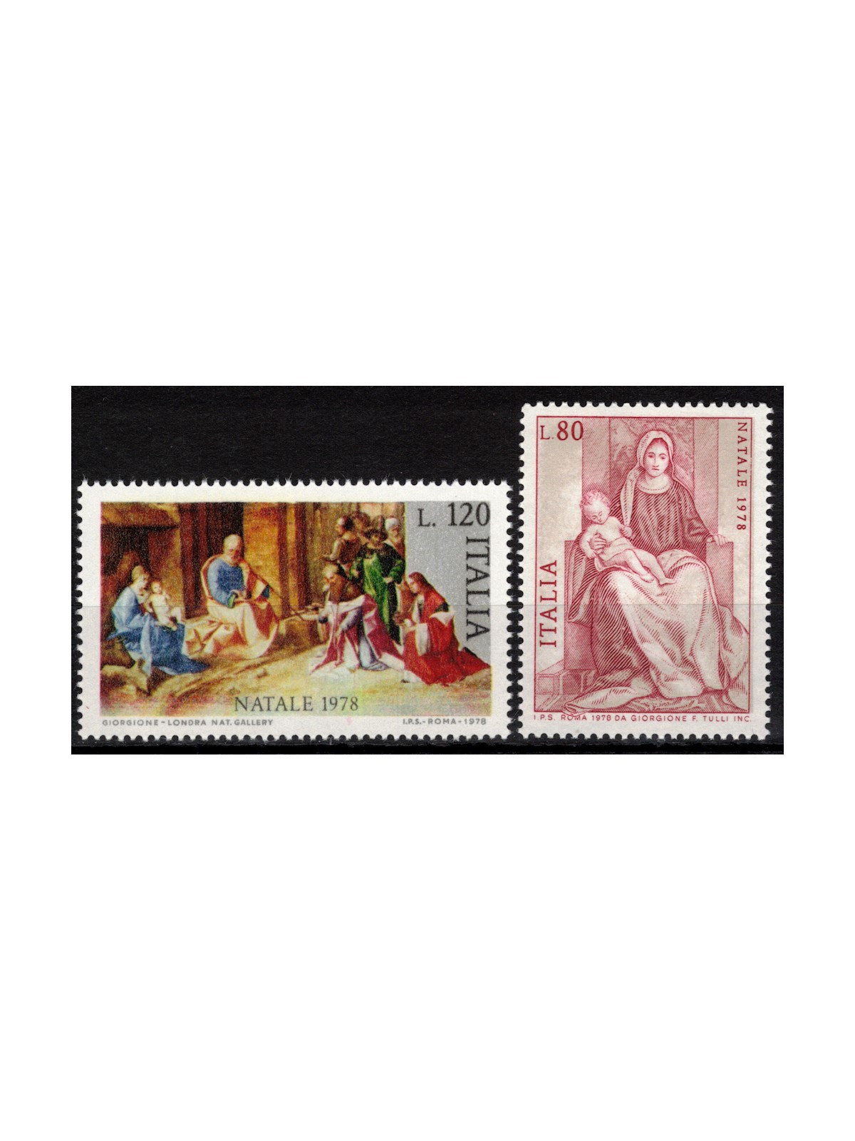 ITALIA 1978 Natale 2v MNH**