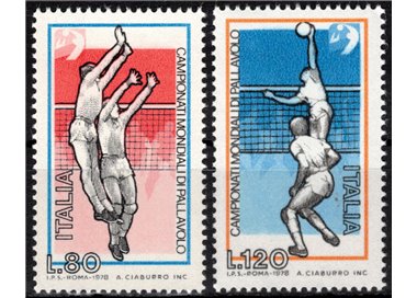 ITALIA 1978 Pallavolo 2v MNH**