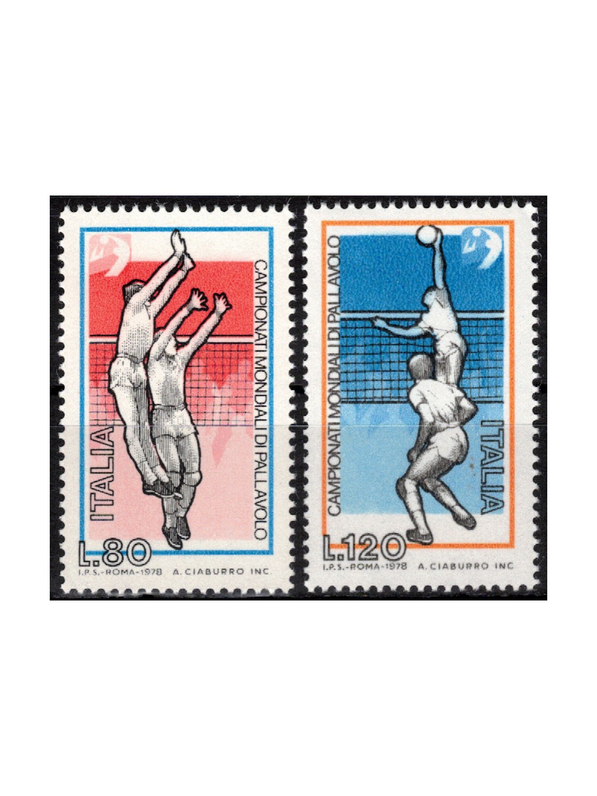 ITALIA 1978 Pallavolo 2v MNH**