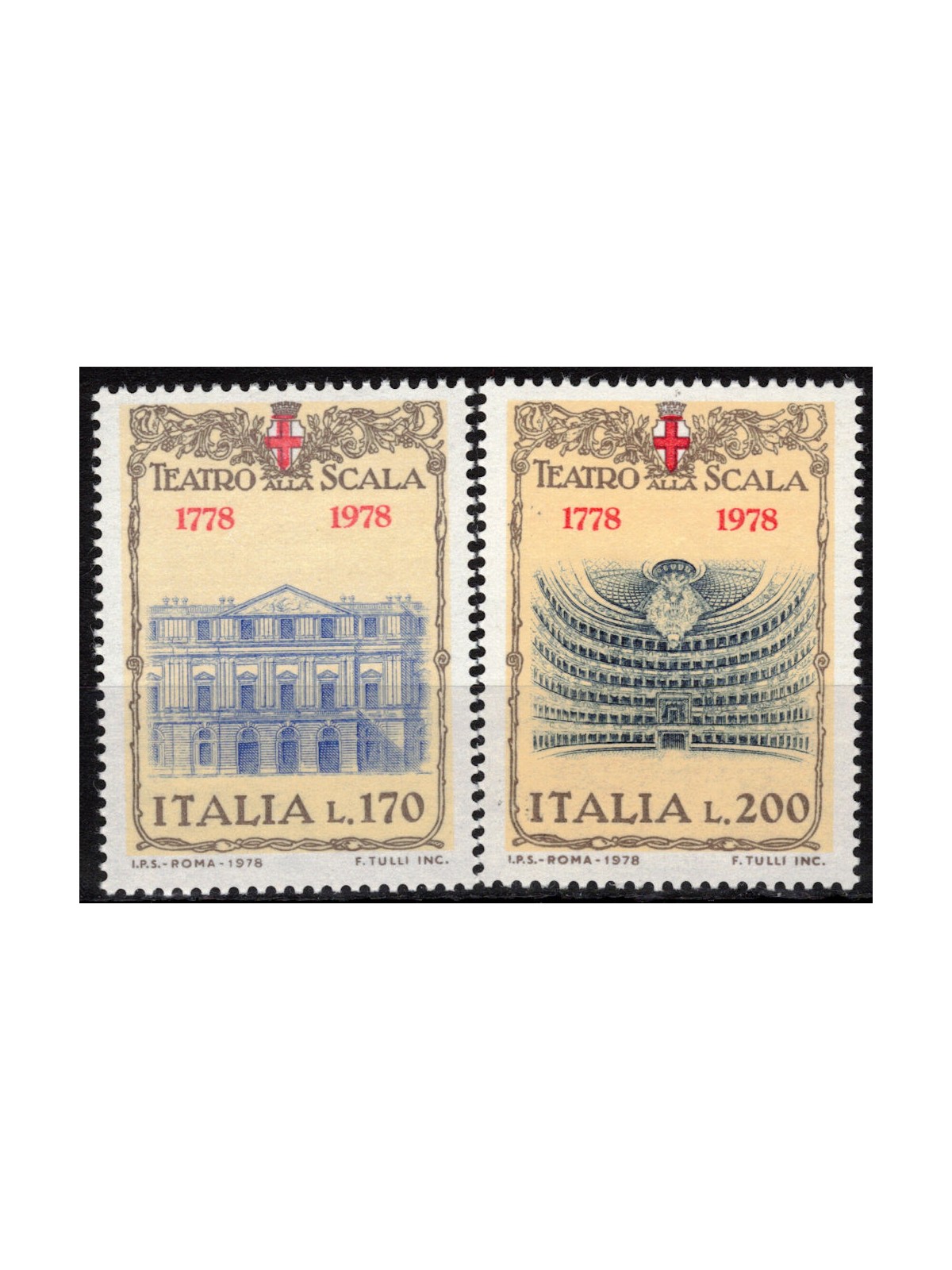 ITALIA 1978 Teatro alla Scala 2v MNH**