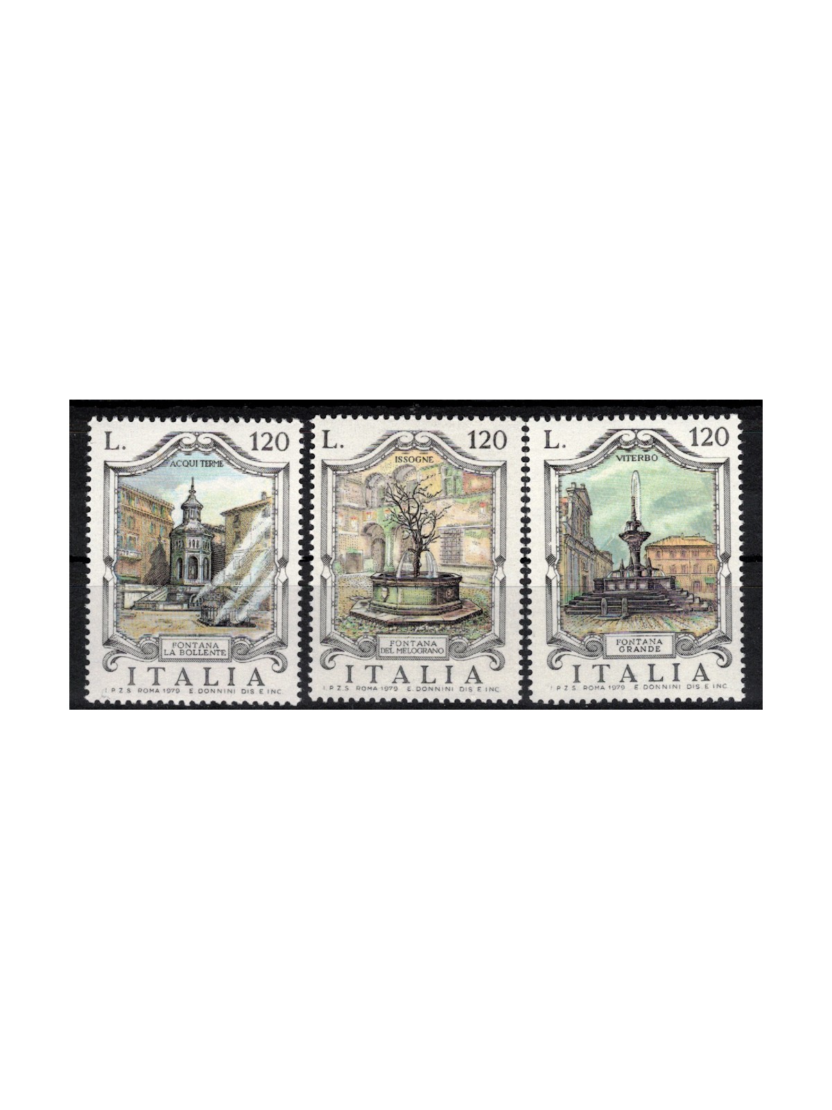 ITALY 1979 Fountains 3v MNH**