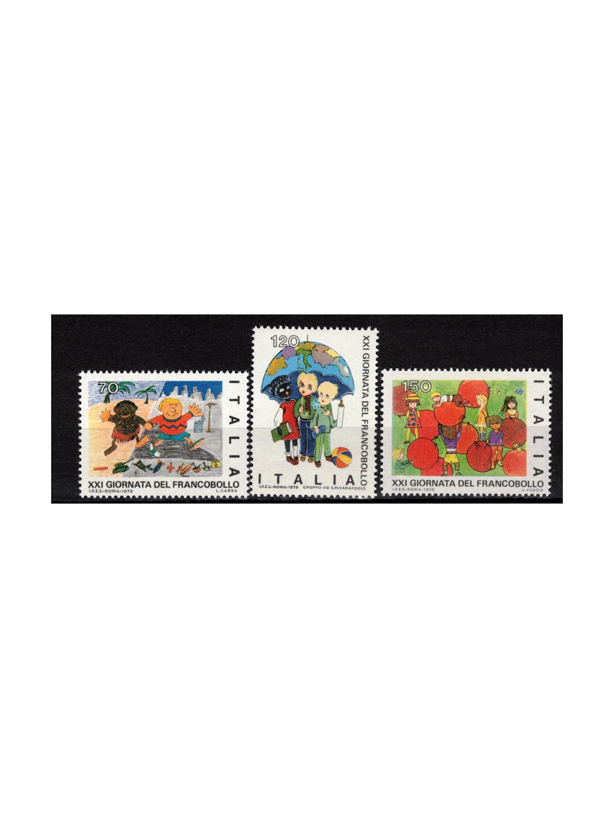 ITALIA 1979 Giornata del francobollo 3v MNH**