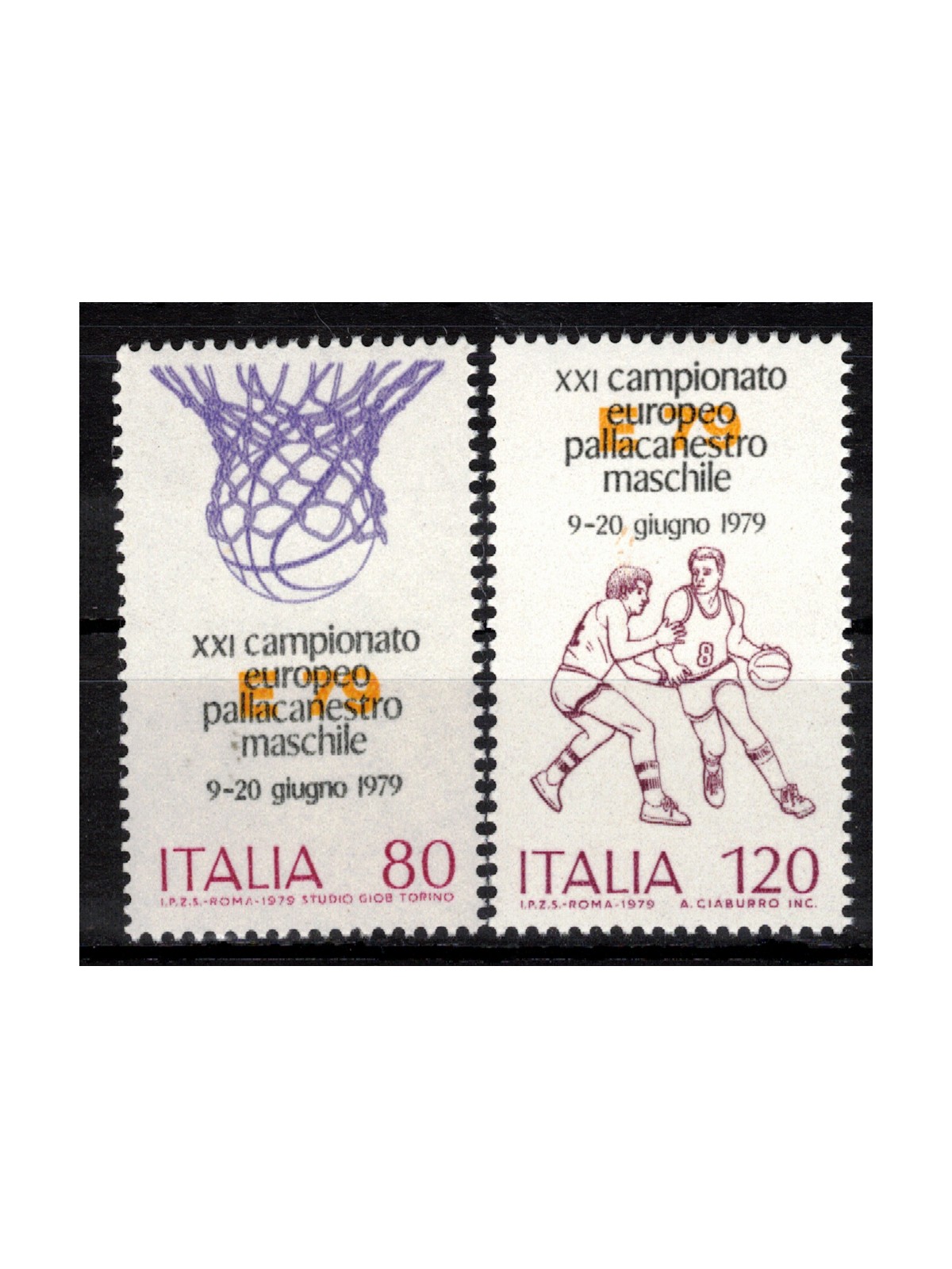 ITALIA 1979 Pallacanestro 2v MNH**
