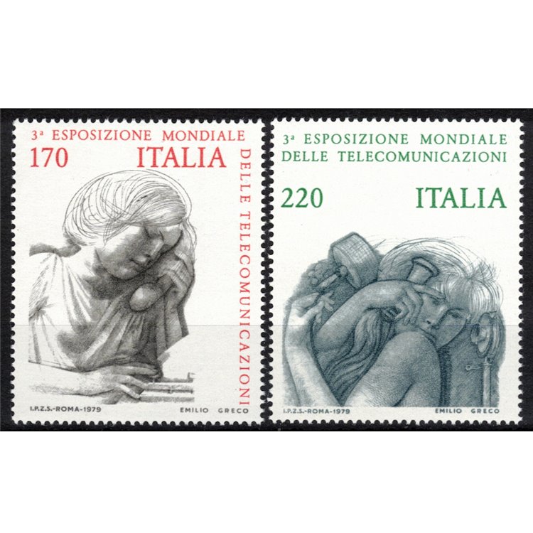 ITALIA 1979 Telecomunicazioni 2v MNH**