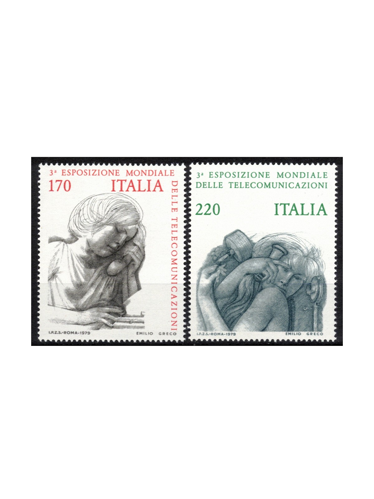 ITALIA 1979 Telecomunicazioni 2v MNH**