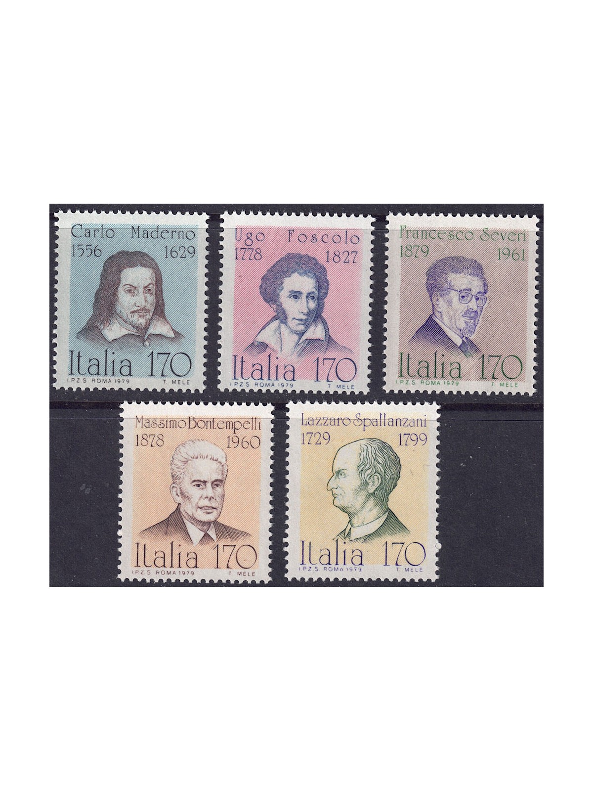 ITALY 1979 Illustrious Men 5v MNH**