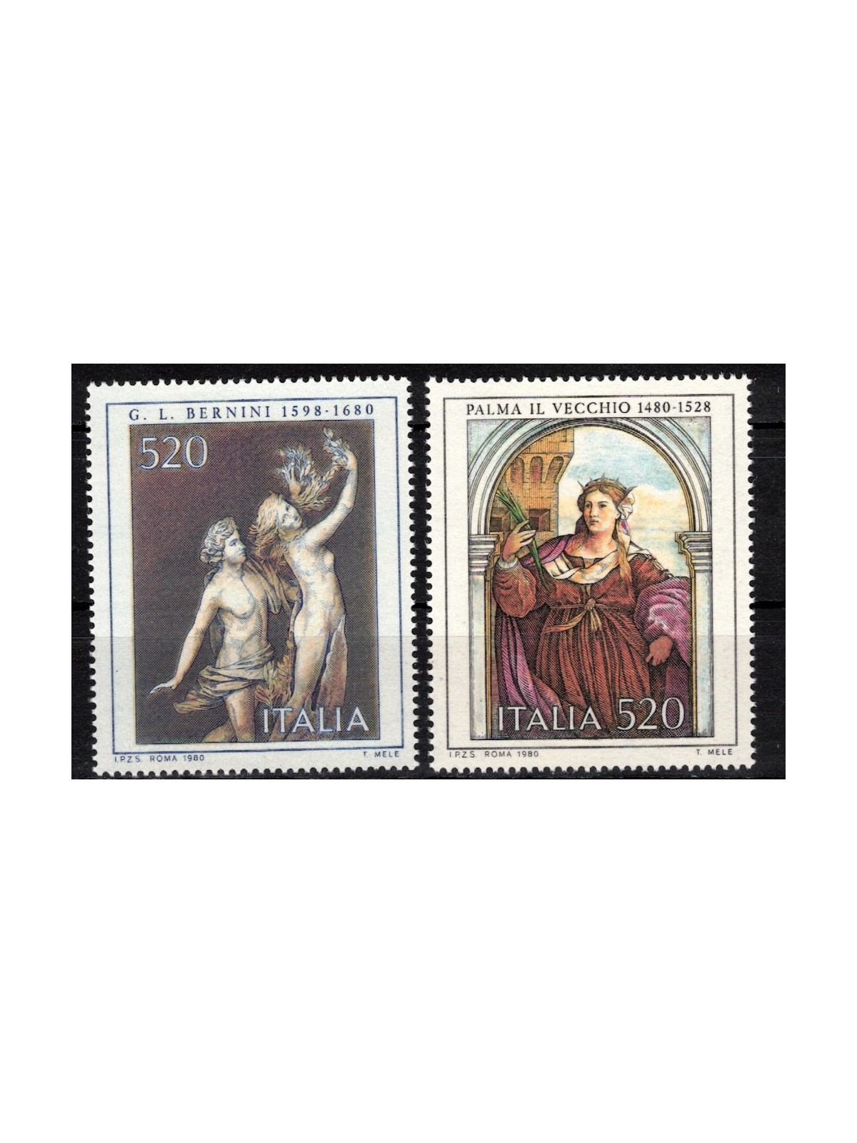 ITALIA 1980 Arte 2v MNH**