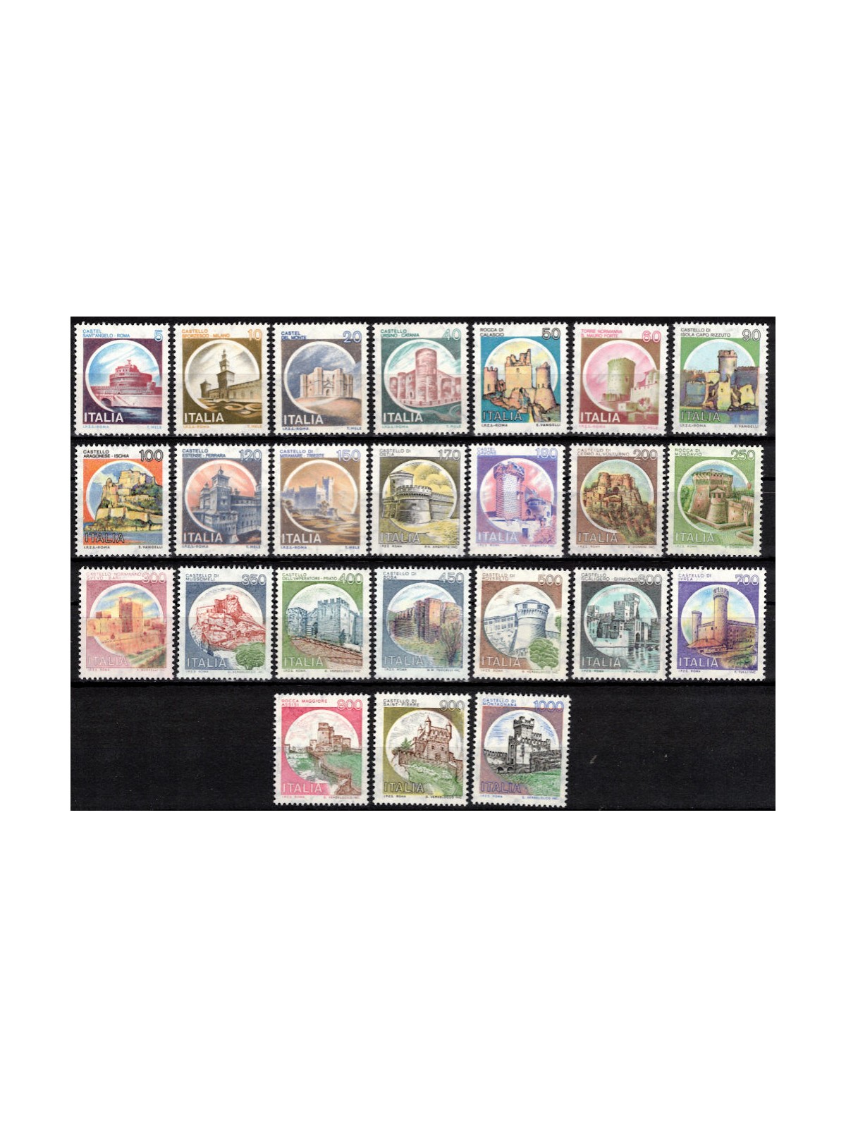 ITALY 1980 Castelli d'Italia 24v MNH**