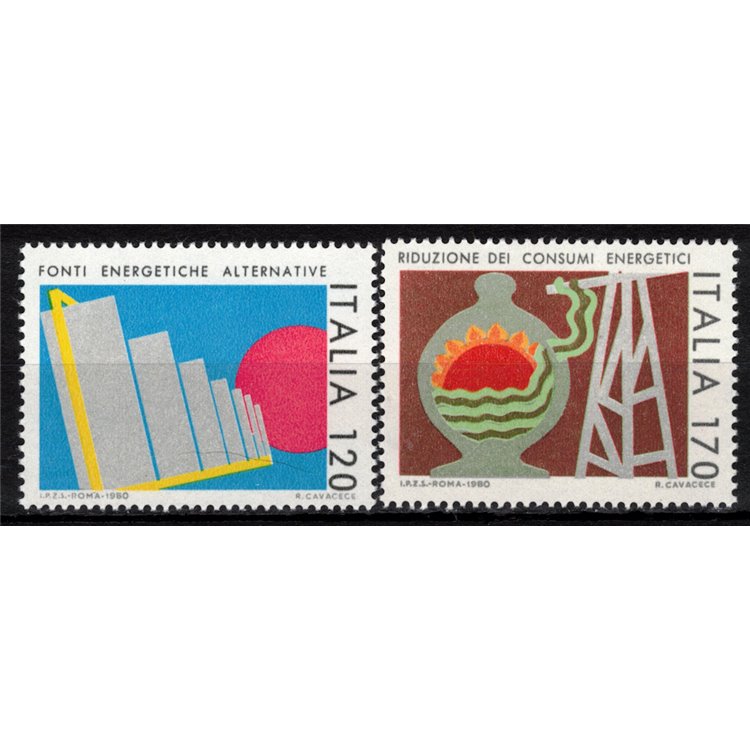 ITALIA 1980 Consumi energetici 2v MNH**