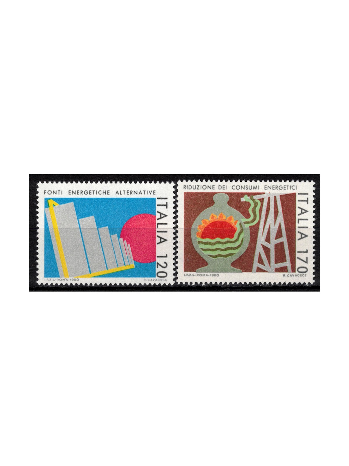 ITALIA 1980 Consumi energetici 2v MNH**