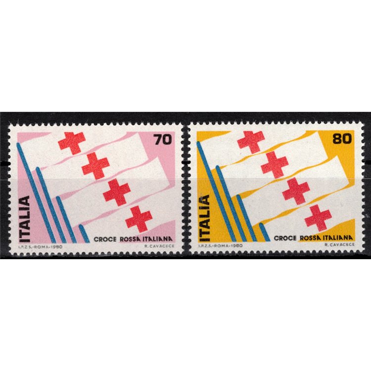 ITALY 1980 Red Cross 2v MNH**