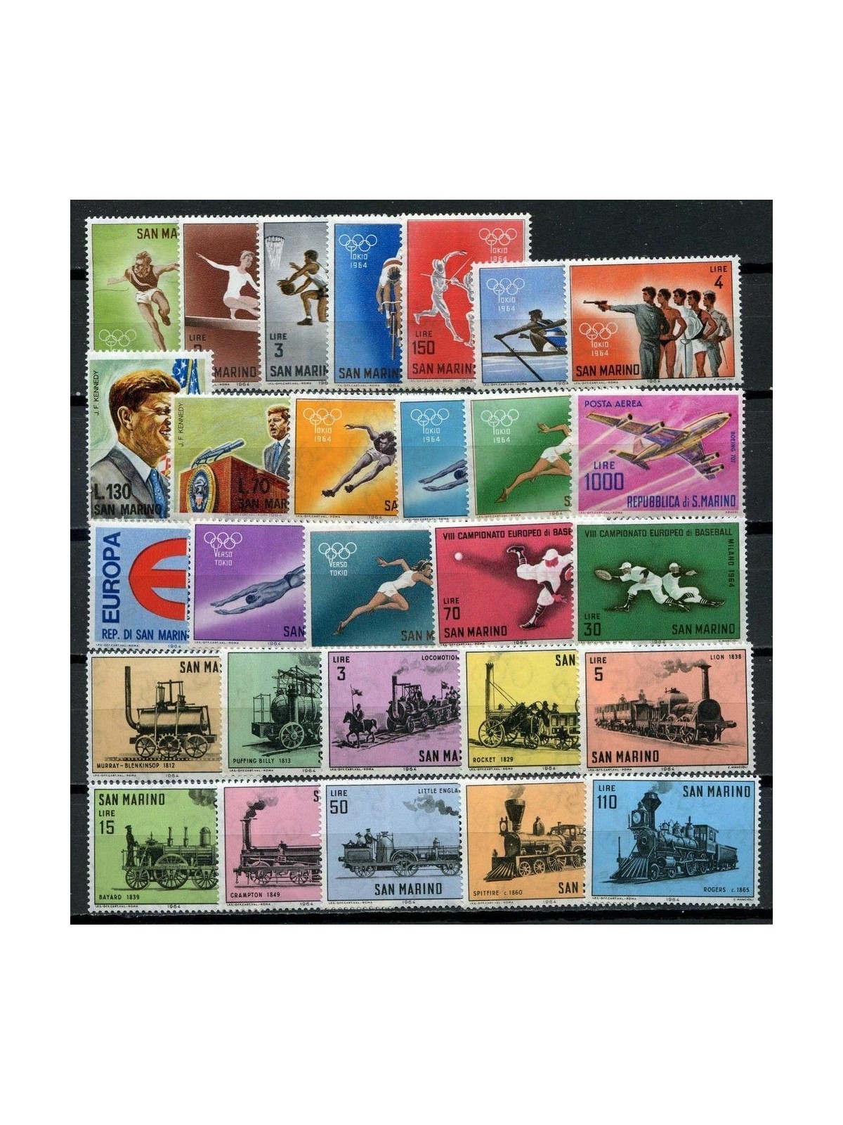 SAN MARINO 1964 Complete Year 28v MNH**