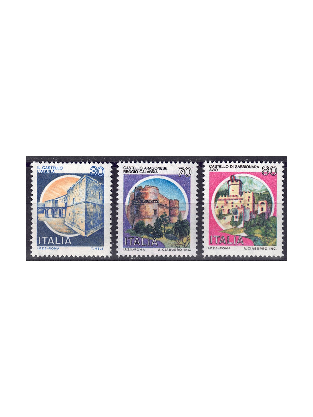 ITALY 1981 Castles of Italy 3v MNH**