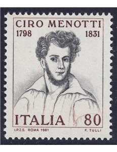 ITALIA 1981 Ciro Menotti MNH**