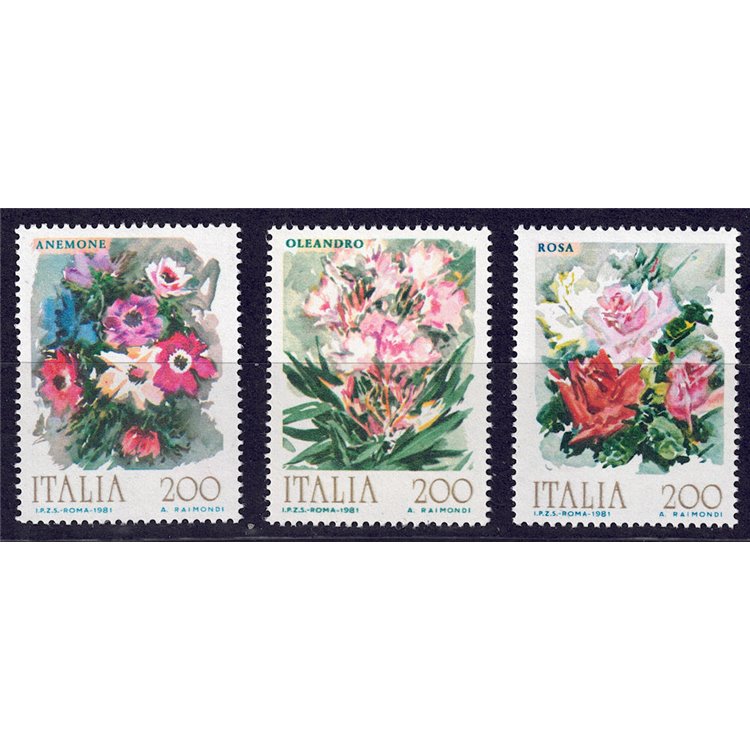 ITALY 1981 Flowers 3v MNH**