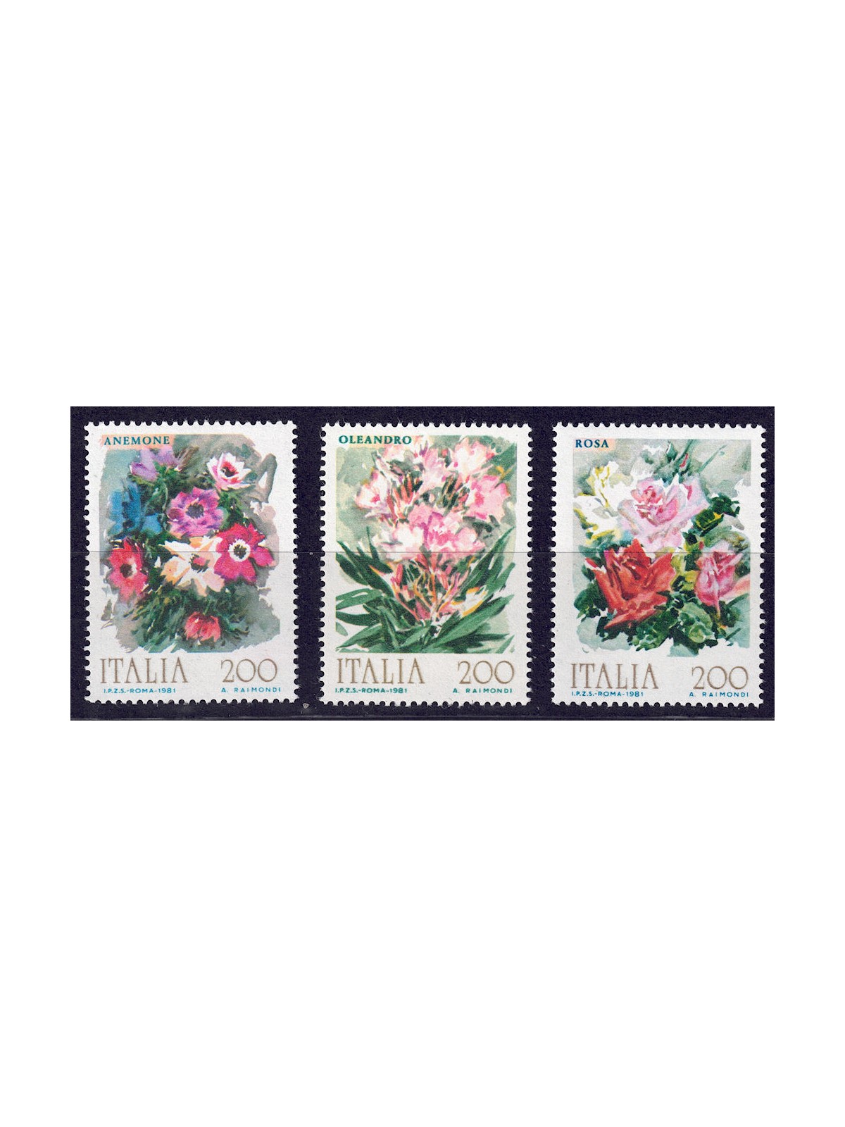 ITALIA 1981 Fiori 3v MNH**