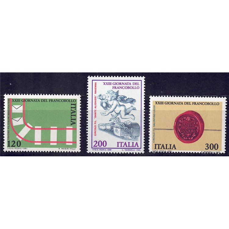 ITALIA 1981 Giornata del francobollo 3v MNH**
