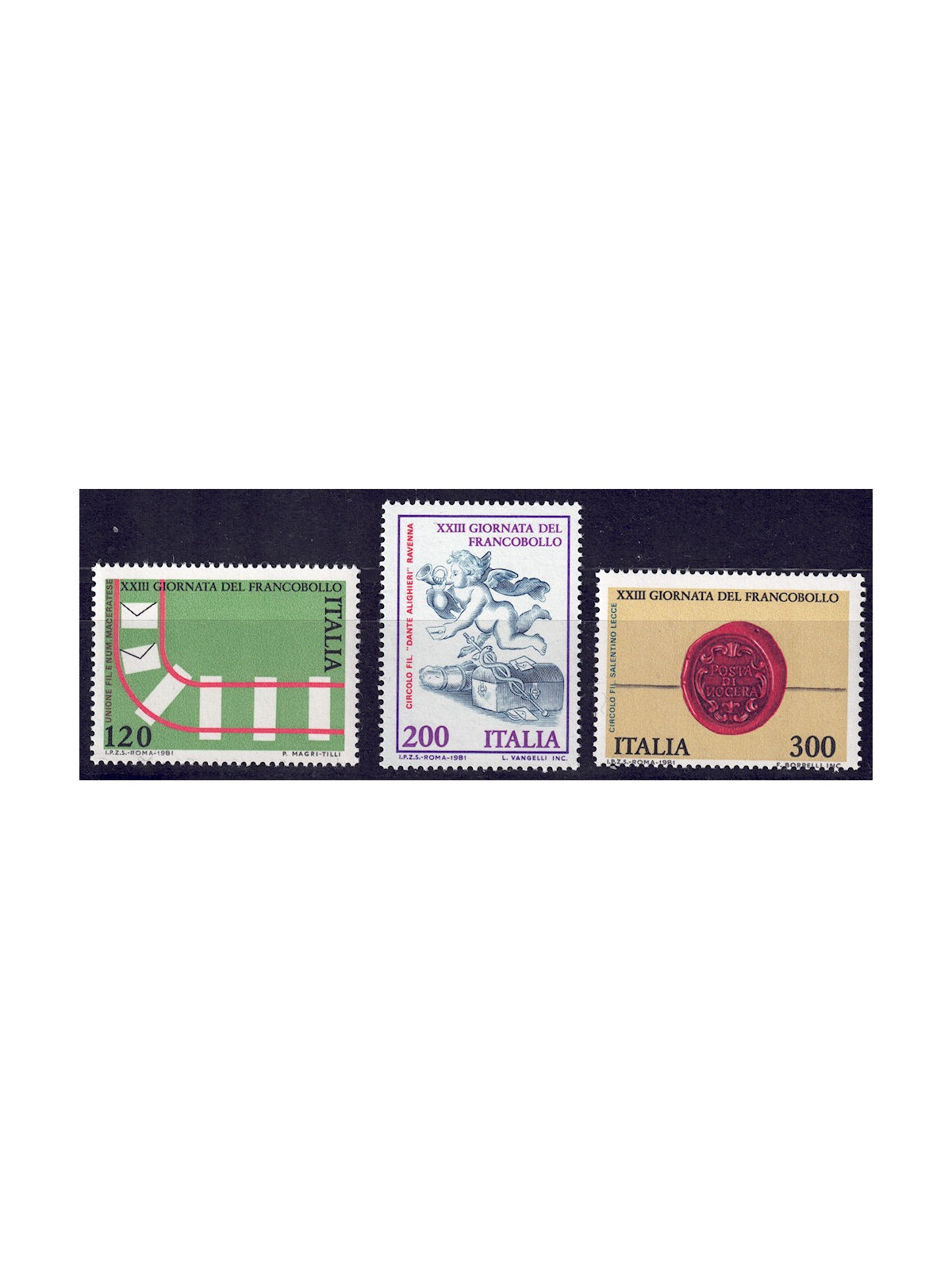 ITALY 1981 Stamp Day 3v MNH**