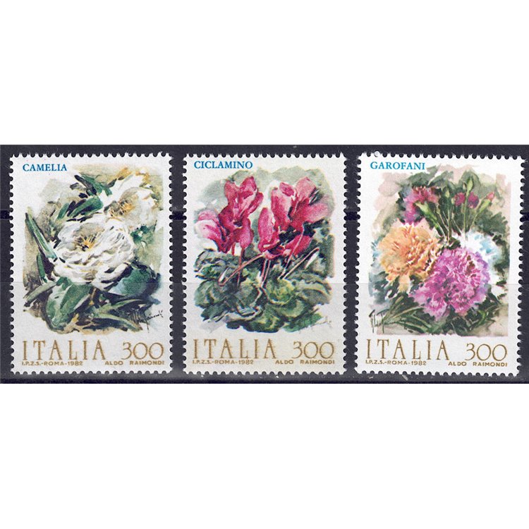 ITALIA 1982 Fiori 3v MNH**