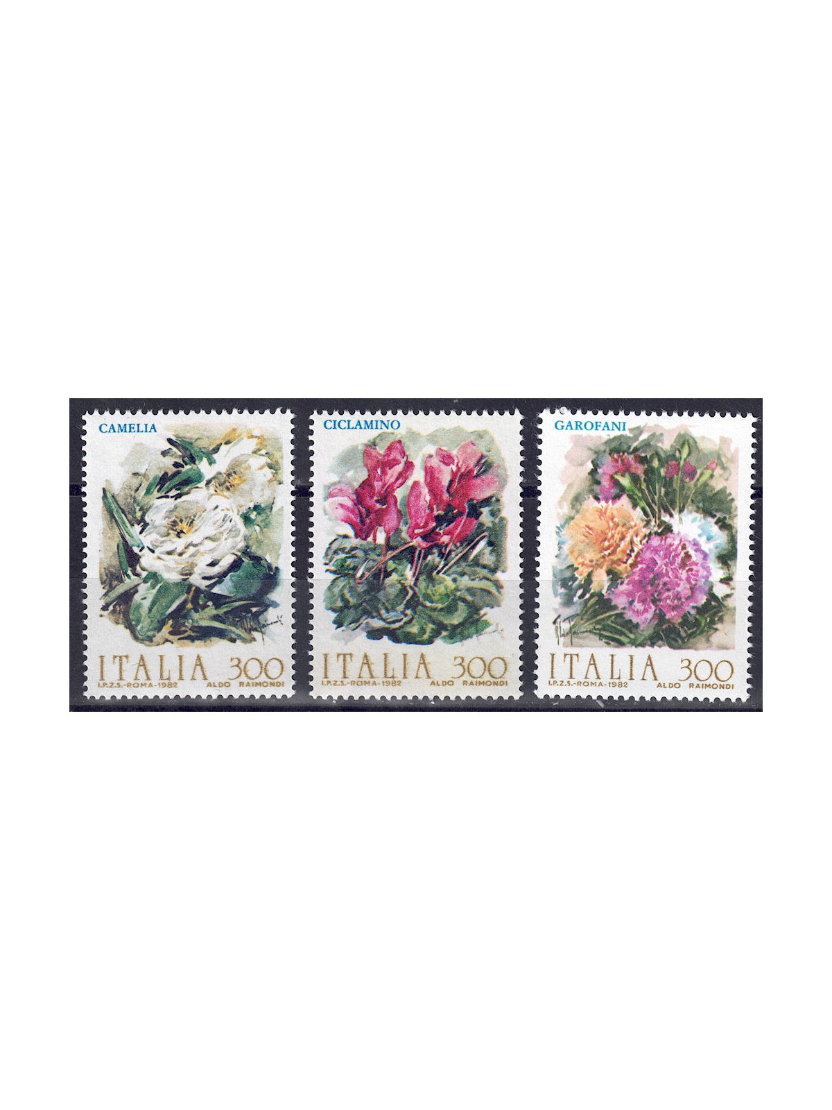 ITALY 1982 Flowers 3v MNH**