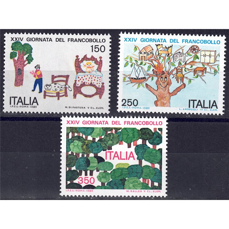 ITALY 1982 Stamp Day 3v MNH**