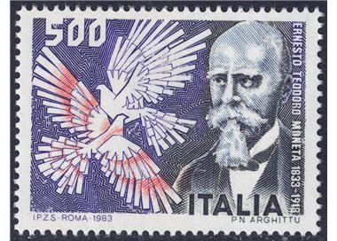 ITALIA 1983 Ernesto Teodoro Moneta MNH**