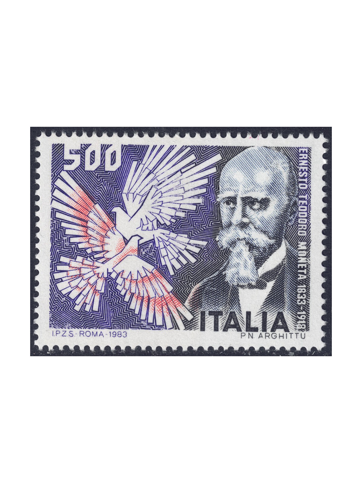 ITALIA 1983 Ernesto Teodoro Moneta MNH**