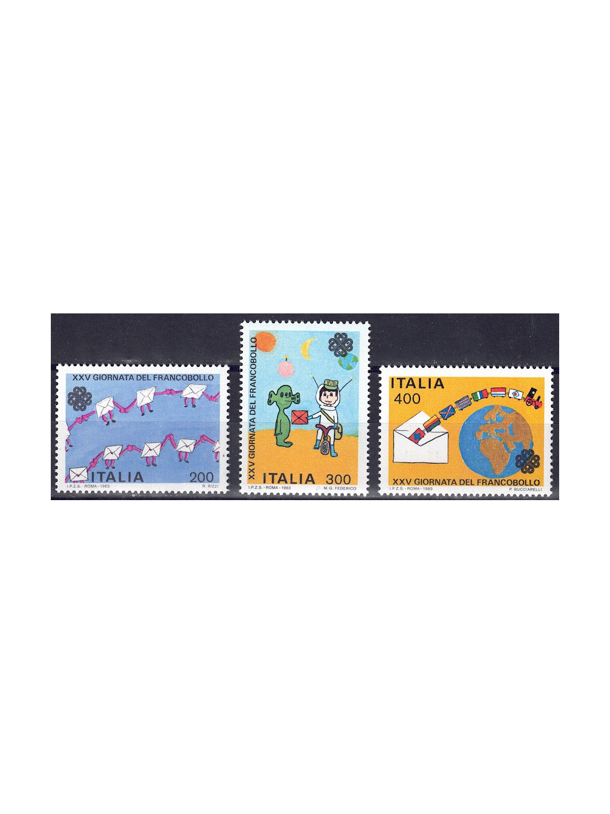 ITALY 1983 Stamp Day 3v MNH**