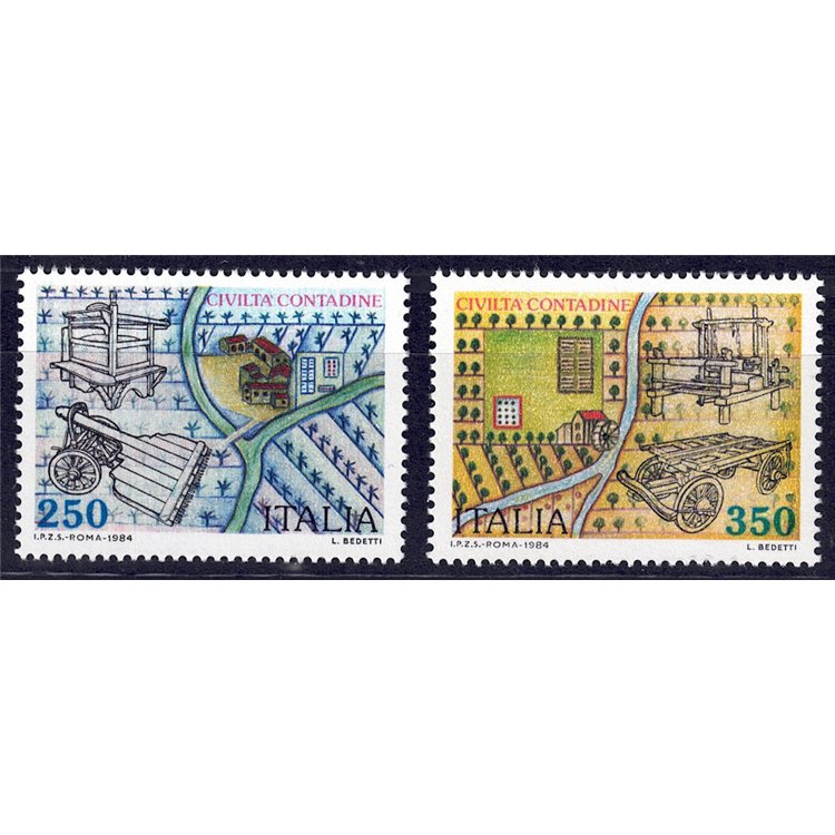 ITALIA 1984 Civiltà contadine 2v MNH**