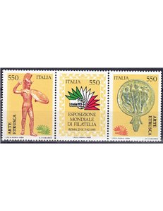 ITALIA 1984 Esposizione di filatelia, arte etrusca 3v MNH**