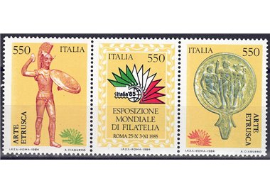 ITALIA 1984 Esposizione di filatelia, arte etrusca 3v MNH**