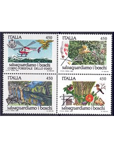 ITALIA 1984 Salvaguardia dei boschi 4v MNH**