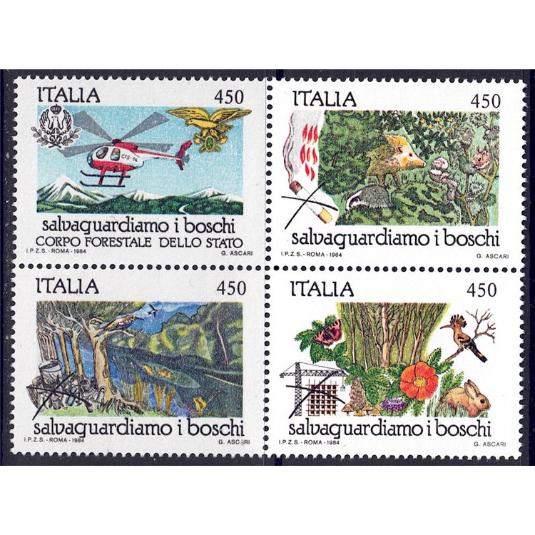 ITALY 1984 Forest Protection 4v MNH**