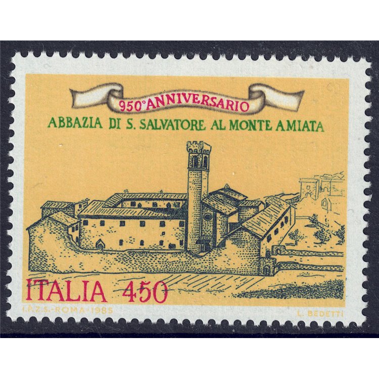 ITALY 1985 Abbey of San Salvatore al Monte MNH**