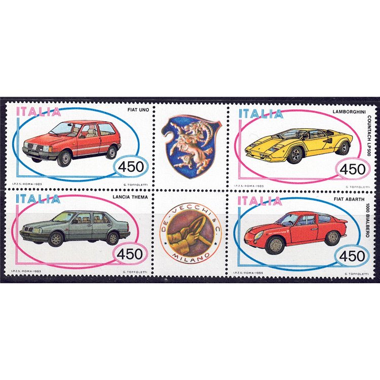 ITALIA 1985 Automobili 4v MNH**