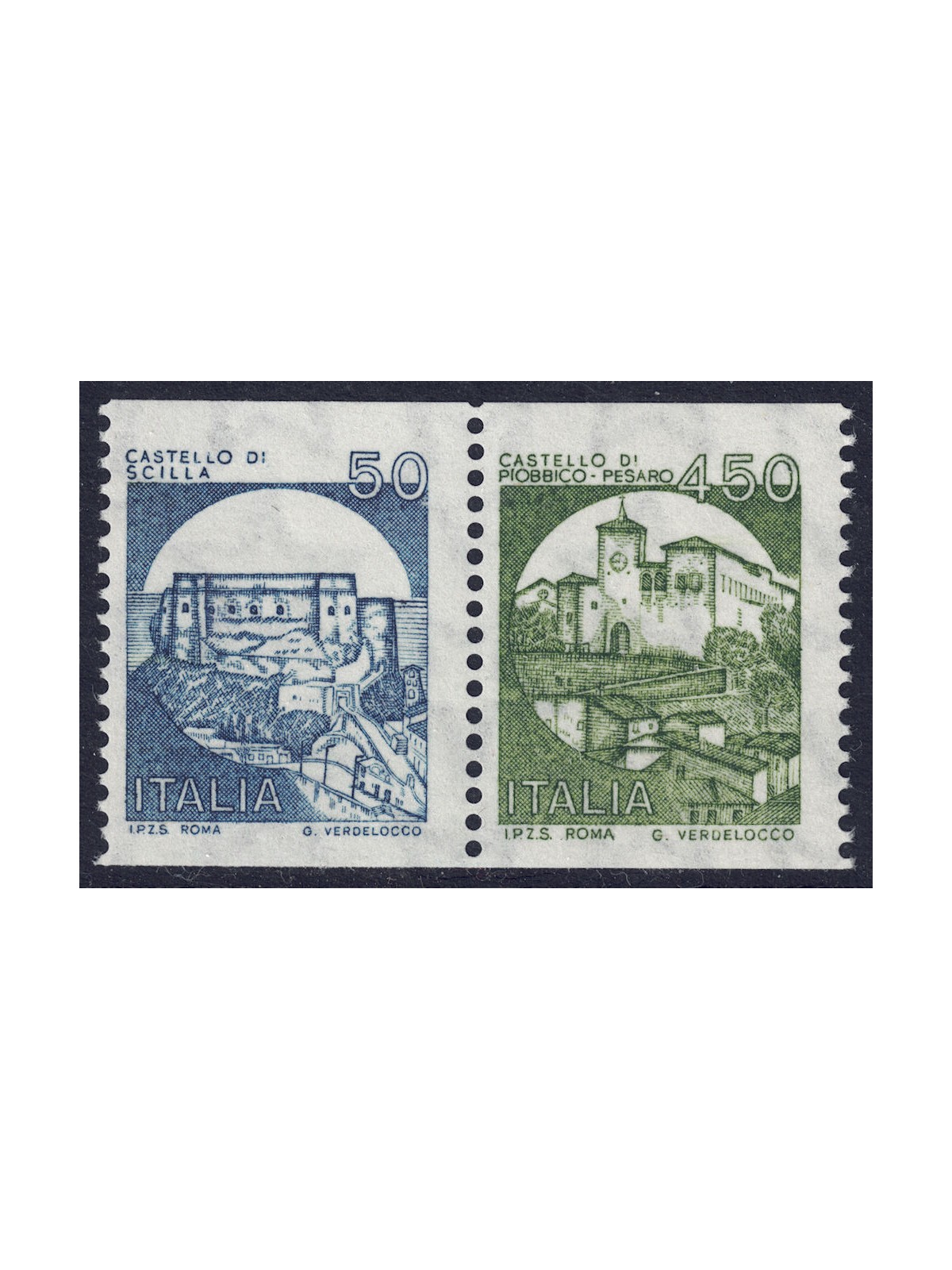 ITALY 1985 Castelli from 2v MNH coil**
