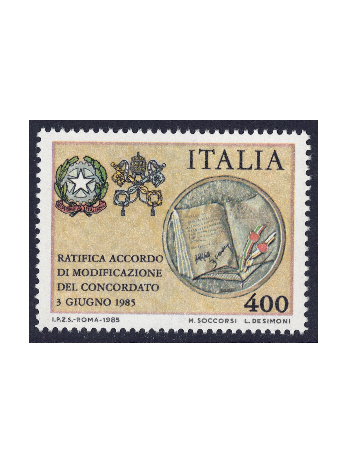ITALY 1985 Concordat MNH**