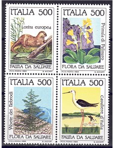 ITALY 1985 Flora and fauna to be saved 4v MNH**