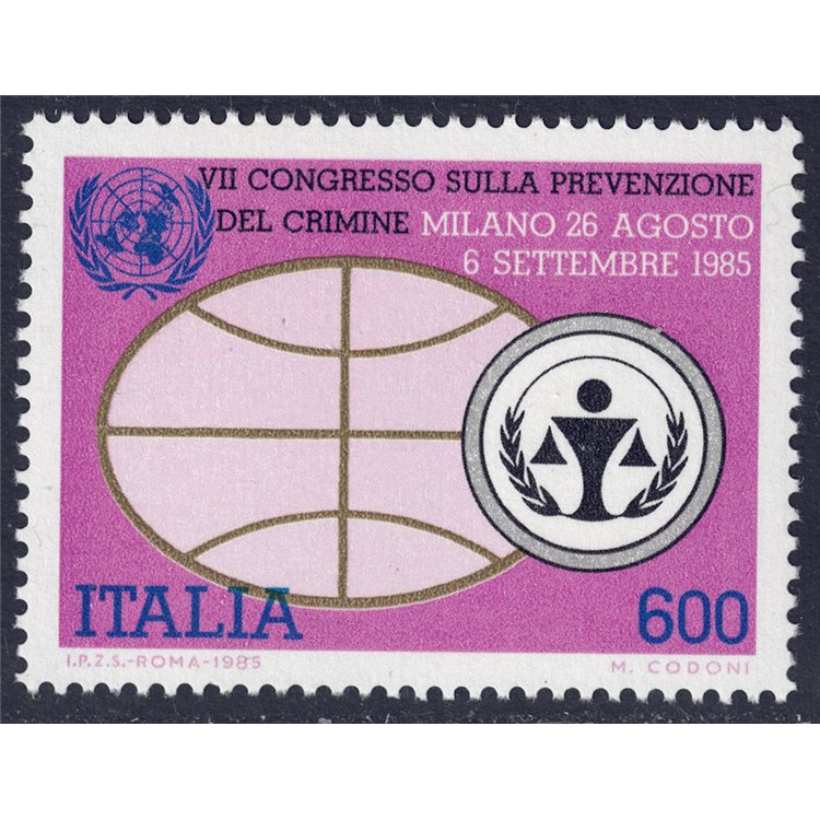 ITALY 1985 Crime Prevention MNH**