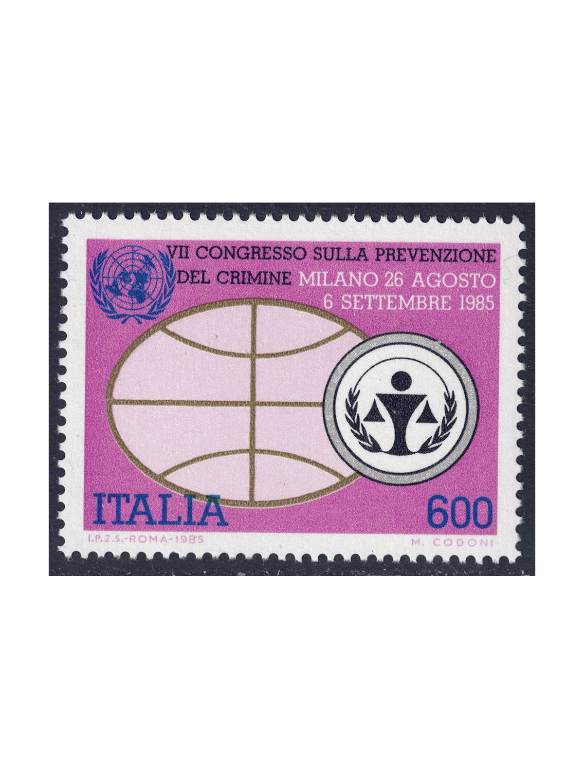 ITALY 1985 Crime Prevention MNH**