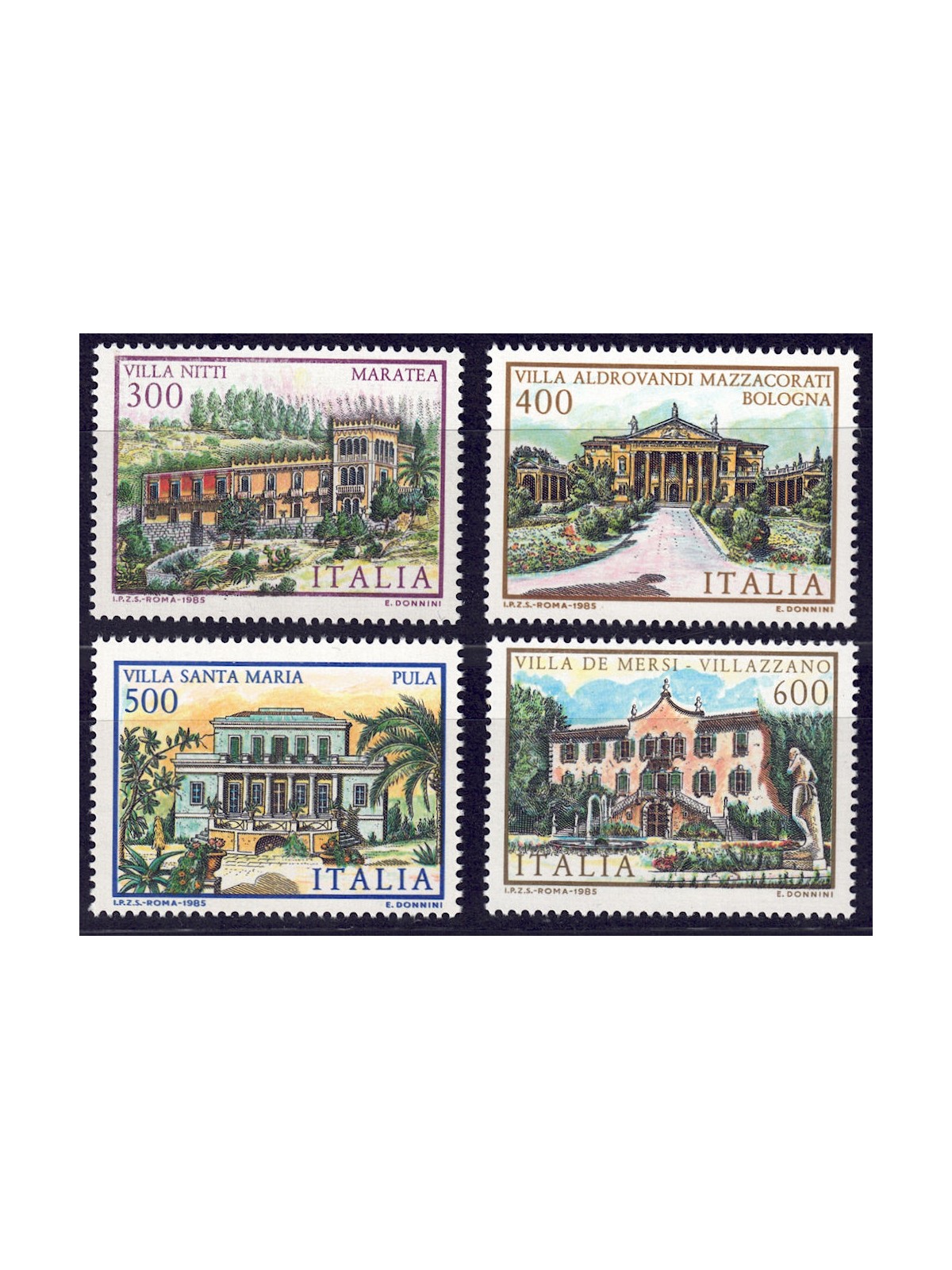 ITALY 1985 Villas of Italy 4v MNH**