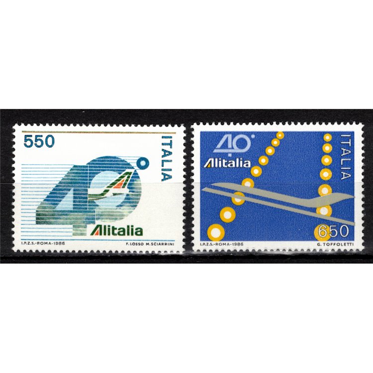 ITALIA 1986 Alitalia 2v MNH**