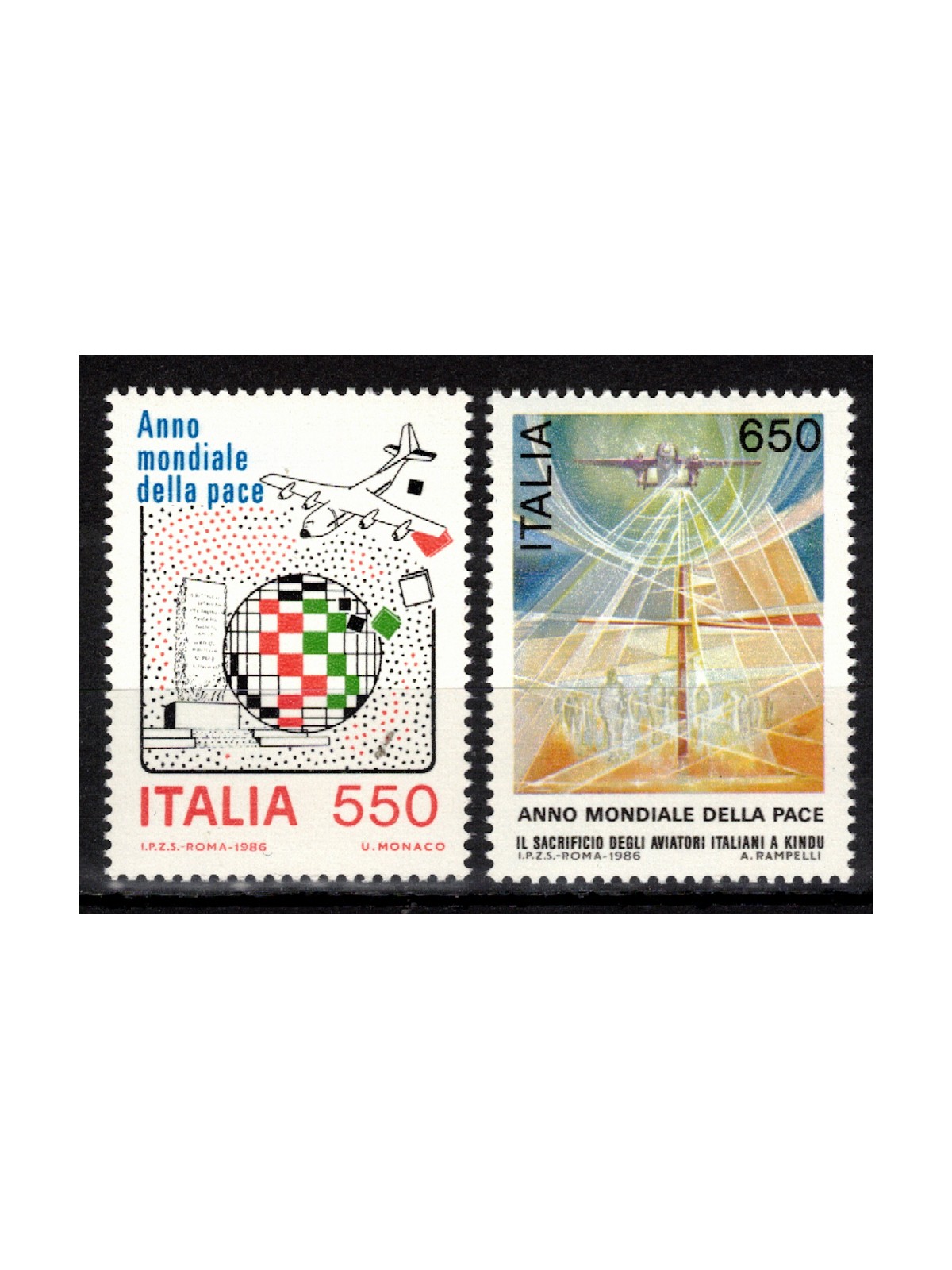 ITALY 1986 World Year of Peace 2v MNH**