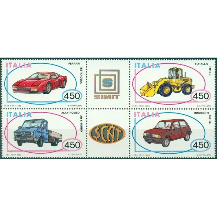 ITALY 1986 Cars 4v MNH**