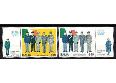 ITALIA 1986 Corpi di Polizia 2v MNH**