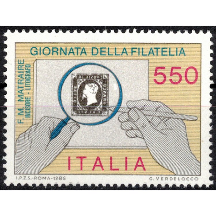 ITALIA 1986 Giornata della filatelia MNH**